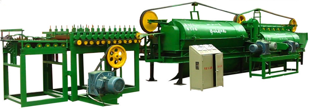 Flax fiber stripping machine, 